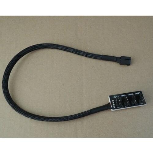 PC Cooler Cooling Fan Power Cable 1 Female to 4 Male 4Pin Socket 4-Port Fan Hub Splitter cable for Multi Way PWM Fan,100pcs/lot
