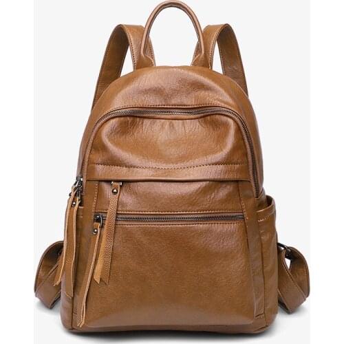 Multifunction Womens Mochila Feminina Genuine Leather Female Rucksacks Back Pack big Womens Backpack Bags For Women New C1691