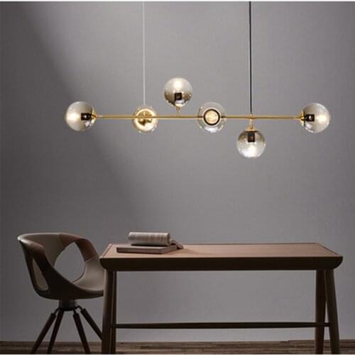 Nordic Glass Ball Chandelier Lighting Vintage Glass Bubble Hanging Light Modern Dinning room Chandelier Light Fixture