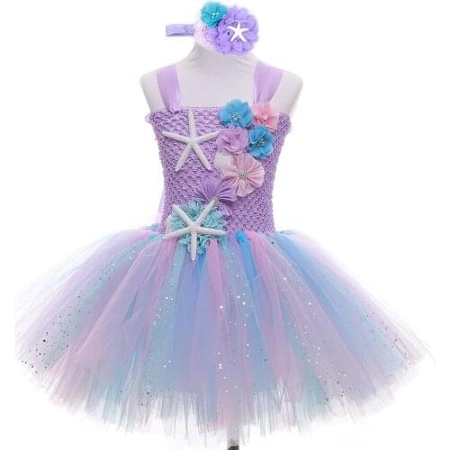 Girls Clothing Kids Clothes Birthday Dresses Little Mermaid Fancy Dress Up Girls Christmas Party Long Gown Mermaid Costume Girl