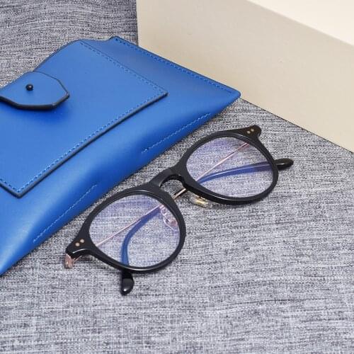 Korean brand design GENTLE COZMO eyeglasses frame acetate Round frame women men Reading Computer Glass with Original case