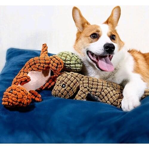 Plush Squeak Pet Dog Toy Funny Dinosaur Shape Sounds for Small Large Dogs Soft Toys Cat Cleaning Teeth Supplies Pets Training