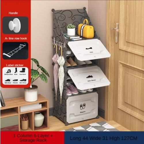 Shoe Rack Shelf Space Saving Furniture Home Entrance Hall Storage Cabinet Modern Simple 3-layer Dust Proof Shoe Cabinet
