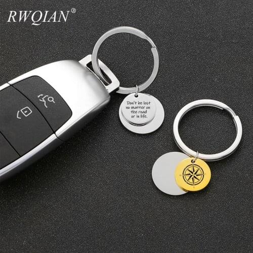 Custom Name Photo Keychain Personalized Stainless Steel Key chain Anti-lost Keyring for Men Dad Boyfriend 2020 Graduate Gifts