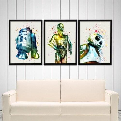 Disney Star Wars Imperial Stormtrooper Movie Posters and Prints on Canvas Wall Art Painting Science Film Pictures for Room