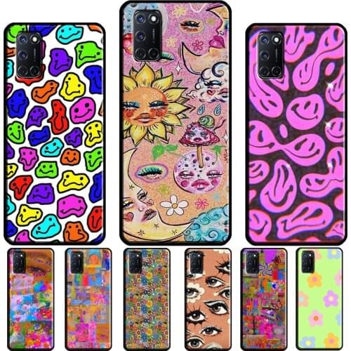 Psychedelic Indie Aesthetic For OPPO A1K A5S A15 A91 A31 A53 A9 A5 2020 F5 F7 Reno 4 Pro 2 Z A92 A52 A72 Phone Case