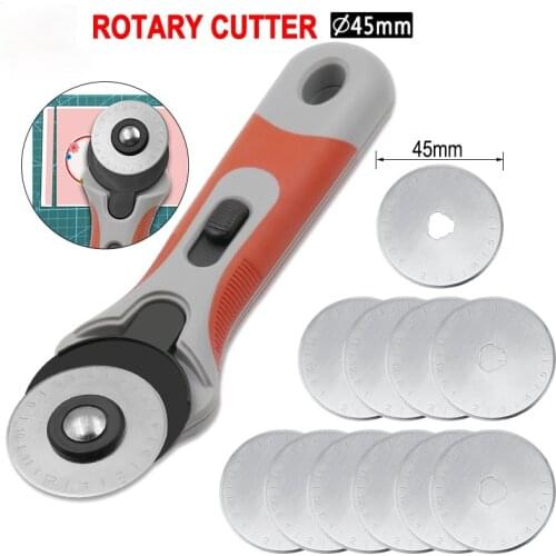 NEW 45mm Rotary Cutter Spare Blades Fit Olfa Dafa Fiskars Rotary Cutter Fabric Paper Circular Cutting Patchwork Craft Leather