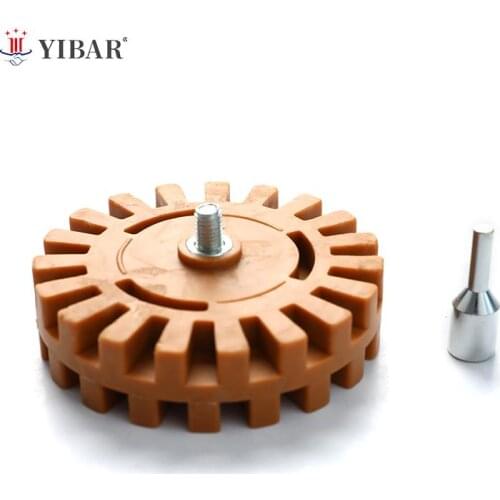 Rubber Eraser Wheel Sticker Decal Caramel Pneumatic Removal Car Accessories