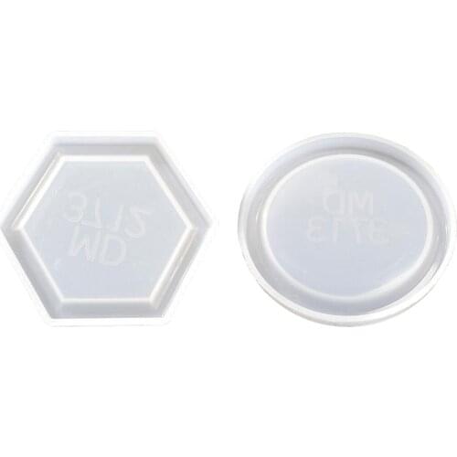 Silicone DIY Hexagon Round Jewelry Boxes Rings Storage Moulds Silicone Mold