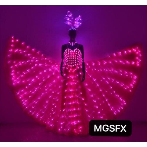 Women led Dress / LED isis Wings /Girls LED Suits / LED dance Costumes