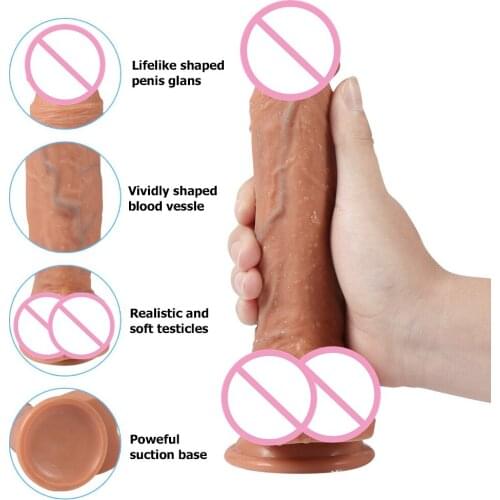 Taoboo Realistic Soft Penis G Spot Huge Dildo Anal Toys Suction Cup Dildo Clitoris Anal Butt Adults Sex Toys For Woman Lesbian