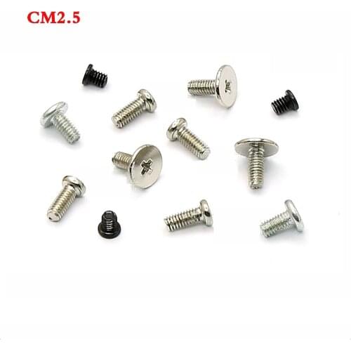 100pcs CM2.5 Carbon Steel Phillip Flat Thin Head Laptop Drive Screw Torx Large Flat Head Computer Repair Screw