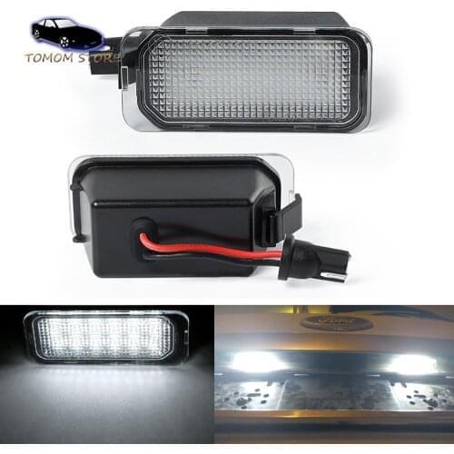 1pair No Error White LED rear number license plate lights for Jaguar XJ XF X250 X351 Lincoln MKC Car styling