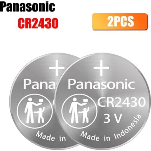 2PCS Panasonic CR2430 Watch Button Battery DL2430 BR2430 ECR2430 Coin Cell Lithium Batteries for Toy Calculator Clock Watch