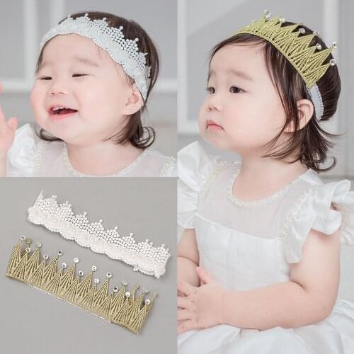 20pc/lot Korea Lace Flower Crown Head Band Hair Accessories Rhinestone Crown Headband for Grils Hair Band Hair Bow Princess