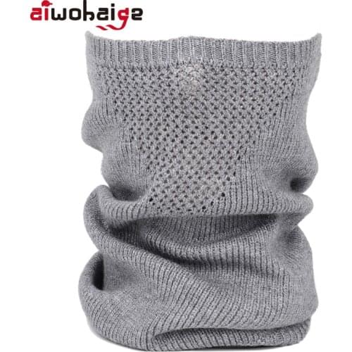 2020 New Fashion Ladies Knitted Scarf Women Warm Winter Breathable Scarf Unisex Casual Neck Warmer Face Mask Fleece Scarves