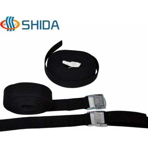 New High Quality 5 pcs 2.5cm*150cm Metal Cargo Lashing PP Webbing Strap Ratchet Tie Down With Cam Buckle Winch Strap