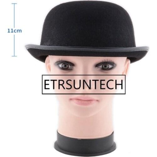 50pcs Party Hats Black Halloween Magician Magic Hat Jazz Hat Hybrid Fiber Pre-Curved Visor Men and Women Hats