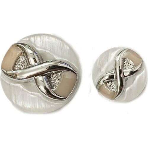 6pcs 18-25mm Sewing Resin Buttons Smoke Pearl Combination Inlay Suit Blazer Sport Coat Shining Craft Accessorie Scrapbooking