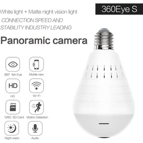 960P 360 Security Wifi IP Camera Lamp Panoramic Bulb Outdoor Waterproof CCTV Video Surveillance Fisheye HD Night Two Way Audio