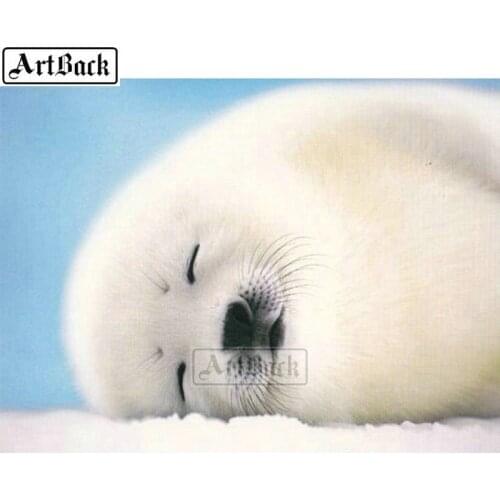 New Animal diamond painting cute white bear ice snow square drill diamond mosaic 3d diamond embroidery crafts VIP purchasing