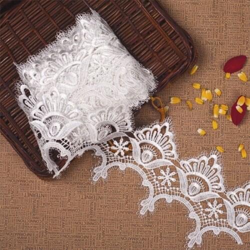 Ins white Embroidery Tassels lace lace for handicraft handmade DIY crown garment accessories Wedding dress accessories