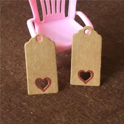 100pcs 4*2cm Scallop Shape Wedding Decor Paper Card Gift Packaging Hang Tag, CookiesCup/Cake/Chocolate Gift Labels