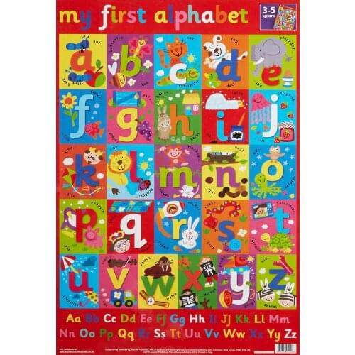 Kids Abc Alphabet High Quality Educational Learning Art Silk Poster Home Wall Decor