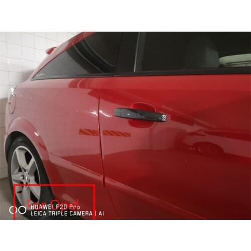 For OPEL Astra H 2004-2009 OPEL Astra J 2010-2014 2015 Vauxhall ABS Carbon Fiber Car Door Handle Cover Trim Sticker Accessories