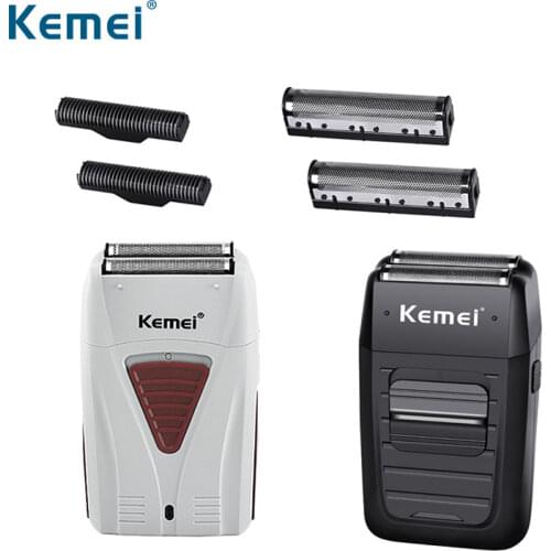 Kemei KM-1102/KM-3382 Razor Floating Double-head Electric Razor Beard Stubble Trimmer Wet And Dry Razor With Sideburn Knife 42D