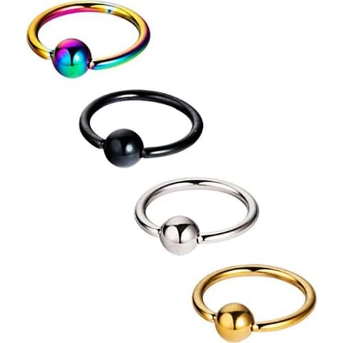 50pcs Free Shippment Surgical Steel Gauges Nose Ring Lip Ring Nipple/Eyebrow BCR Body Piercing earring tragus Helix ring 16g