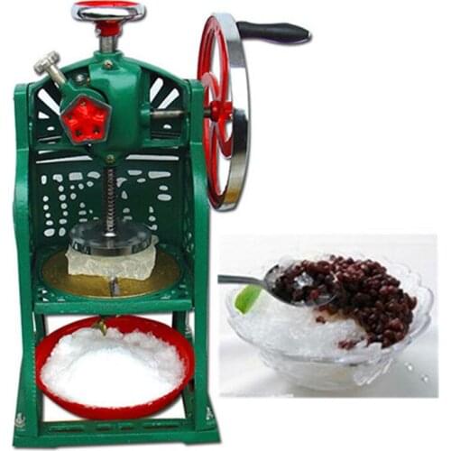 Commercial manual snow cone maker ice block crusher shaver