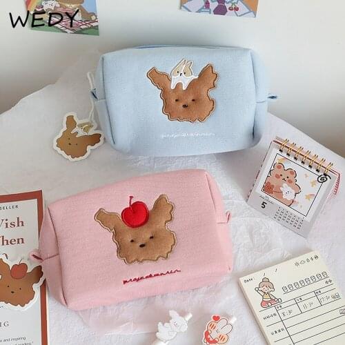 Cartoon Print Cosmetic Bag Women Makeup Bag Organizer Necesserie Cosmetic Storage Pouch Korean Style Beauty Case Toiletry Bags