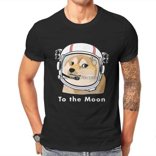 Cryptocurrency Crypto Miner Doge To The Moon T Shirt Men Ofertas Oversized Ofertas Tshirt Casual Clothes