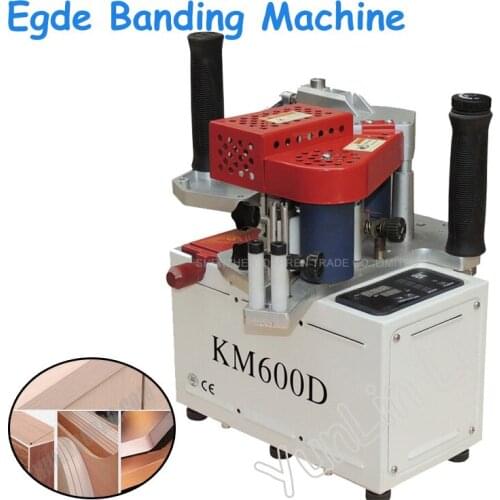 220V/110V Edge Banding Machine with Speed Control Portable Edge Bander Model Signal Unit with English Instruction KD600D