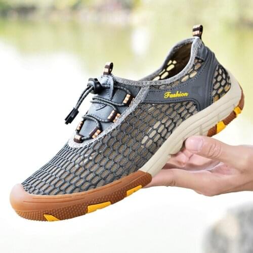 Mesh Men Casual Shoes Summer Outdoor Water Sneakers Men Trainers Non-slip Shoes Breathable Mens Treking Shoe