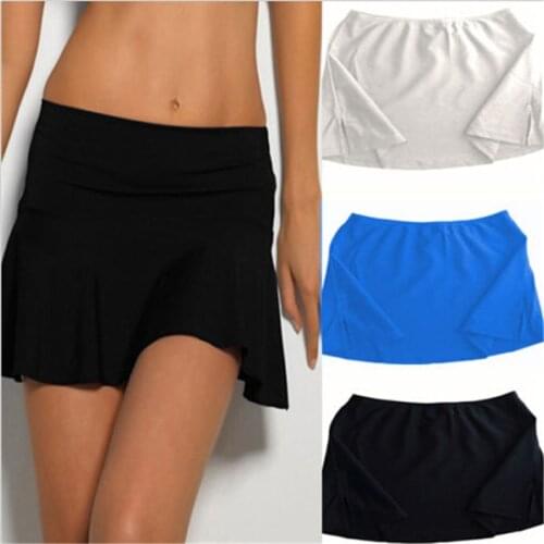 Summer Bikini Sexy Woman Beach Swimsuit Swimwear Beachwear Bathing Suits Tankini Short Skirt Solid Colour One-Piece Suits