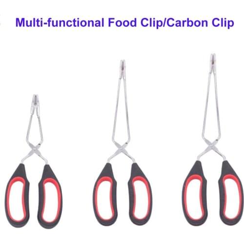 Multi-Functional Food Clip Barbecue Charcoal Clip BBQ Carbon Clip Food Bread Vegetable Clip BBQ Long Tongs Barbecue Accessories