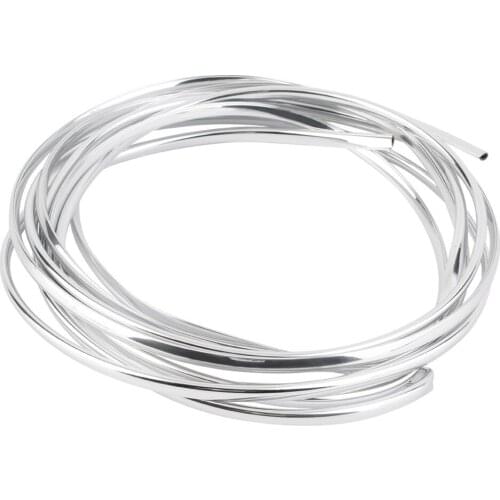 Novel 4m Long U Shape DIY Car Interior Air Vent Grille Switch Rim Trim Outlet Decoration Strip Moulding Chrome Silver