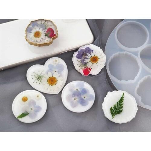 Silicone Mold For Epoxy Resin DIY Mobile Phone Holder Irregular Marble Round Star Mold Silicone Forms Modelling Decoration