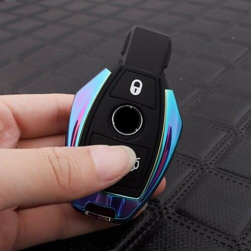 Silica gel Zinc alloy Car Key Case For Mercedes Benz AMG W203 W210 W211 W124 W202W204 W205 W212 W176 C117 E Class W213 X156 W246