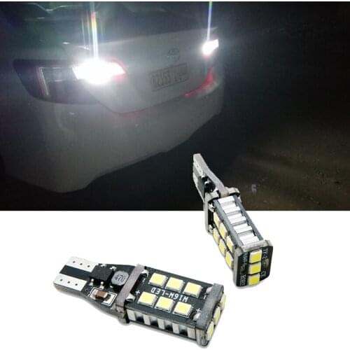 2pcs W16W LED Canbus T15 LED Bulbs Reverse Light for Toyota CHR C-HR Corolla Rav4 Yaris Avensis Camry Auris Hilux 921 912 Car External Backup Rear Lamp 12V