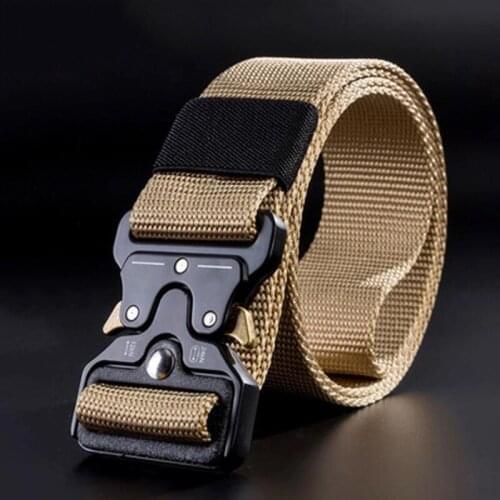 Tactical Belt Hard PC Quick Release Magnetic Buckle Military Belt Soft Real Nylon Sports Accessories