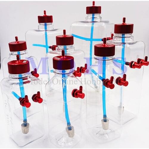 RC airplane fuel tank CNC cap COMBO 260 300 360 410 500 700 1000 1500ml RC model fuel tank gasoline glow smoking fuel tank