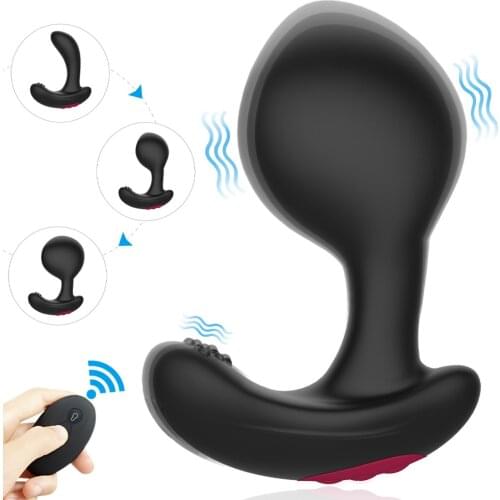 Wireless Remote Control Prostate Massage Vibrator Inflatable Anal sex toys for men Anal Plug Expansion Sex Toys For Gay Adults