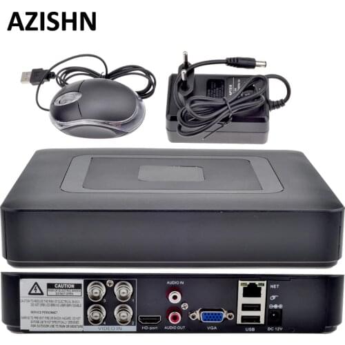 AZISHN 4CH AHD DVR AHDNH 1080N DVR Surveillance 5 IN 1 AHDM TVI CVI CVBS 960H Mini Hybrid Security CCTV DVR HDMI DVR NVR