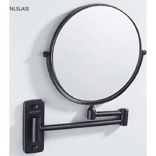 Extendable 8 Inch Double Sided Magnifying Home Hotel Bathroom Mirror Smart Mirror Makeup Wall Mounted Mirror Punch-free