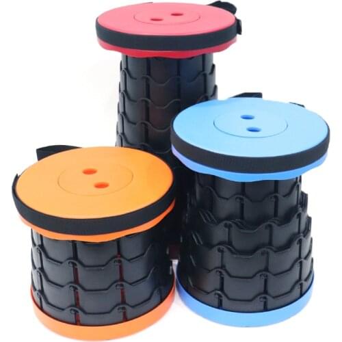 Retractable Folding Stool for Travel Small Portable Lightweight Collapsable Foldable Chair for Fishing Outdoors Max Load 400lbs