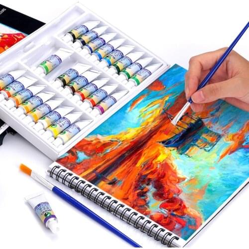 12/18/24Colors 5ml High Quality Gouache Painting Set Professional Drawing Pigment for Art Supplies