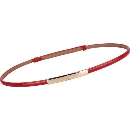 Flying Art Retro Simple Wild Ladies Thin Belt Fashion Decorative Belt Korean version with Dress shirt Waist Chain Black